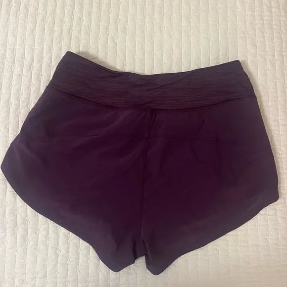 Outdoor Voices Purple Athletic Shorts with Curved Hem - Picture 2 of 4
